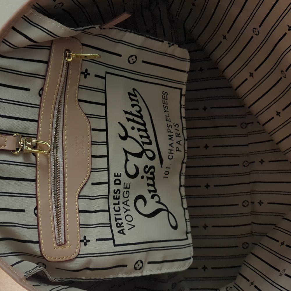 Designer Inspired Monogram Everyday Tote in Brown & Tan Length 14x12x20 - Picture 7 of 16